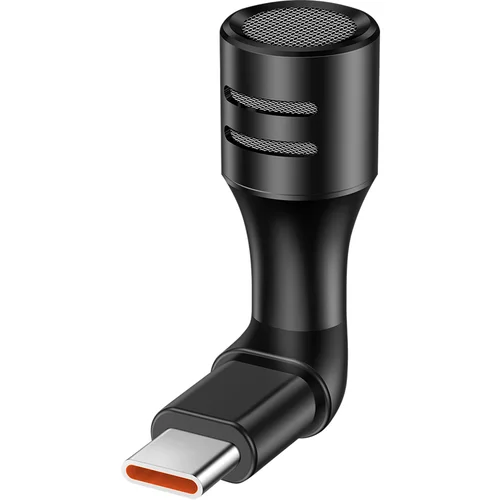 AVIZAR Mini stereo mikrofon USB-C vtic, zmanjšanje hrupa in izjemno kompakten - crn, (20731593)