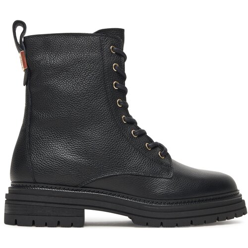 Tommy Hilfiger Gležnjarji Th Plaque Pebble Lace Boot Warm FW0FW08767 Črna Slike