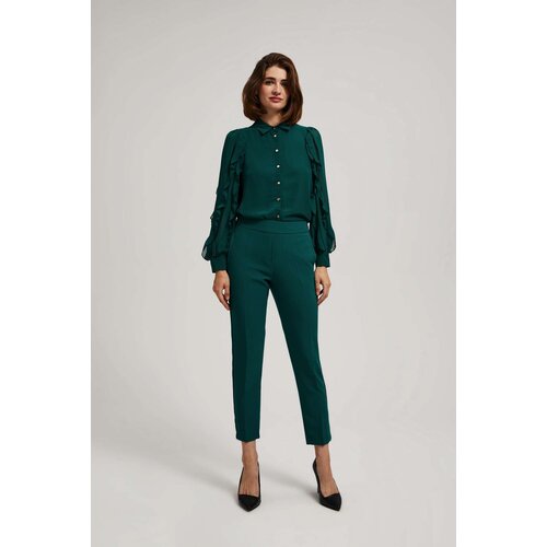 Marisse Emerald Green 7/8 Leg Crease Trousers Cene