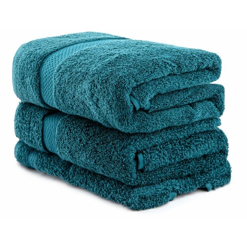 colorful - dark green dark green towel set (3 pieces) Slike
