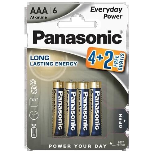 Panasonic baterije LR03EPS/6BP-AAA alkaline everyday 6/1 Slike