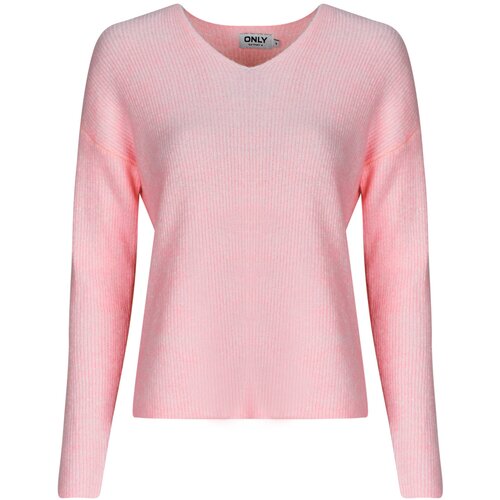 Only Puloverji ONLCAMILLA V-NECK Rožnata Slike