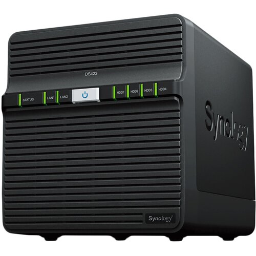 Synology DiskStation DS423, Tower, 4-Bays 3.5'' SATA HDD/SSD, CPU 4-core 1.7 GHz, 2 GB DDR4 non-ECC, 2 x 1GbE RJ-45, 2 X USB 3.2, 2.21 kg, 2y DS423 Cene