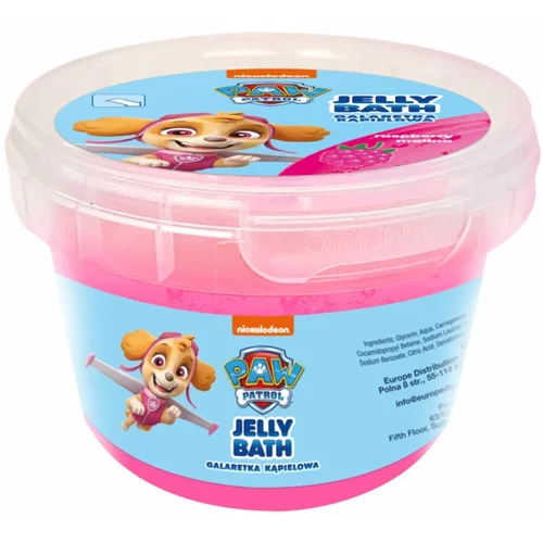 Nickelodeon Paw Patrol Jelly Bath pripravek za kopel za otroke Raspberry - Skye 100 g