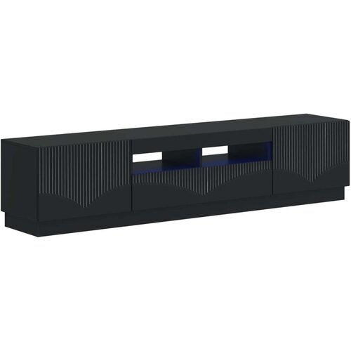  5-dijelni LED TV ormarić Crna Konstruirano drvo - Crna 81 cm Cene