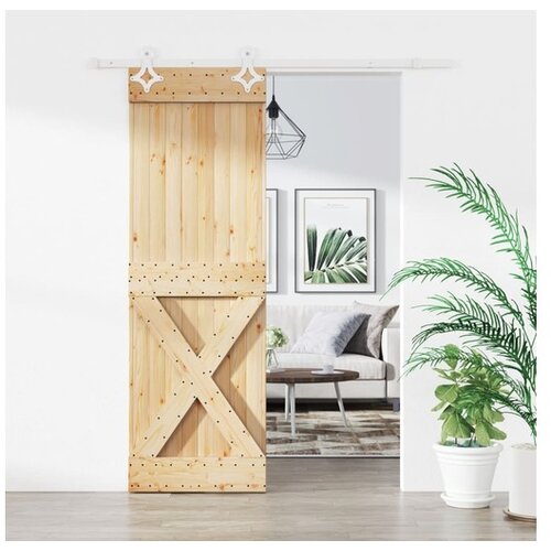 vidaXL Klizna vrata s priborom za montažu 70 x 210 cm masivna borovina Cijene