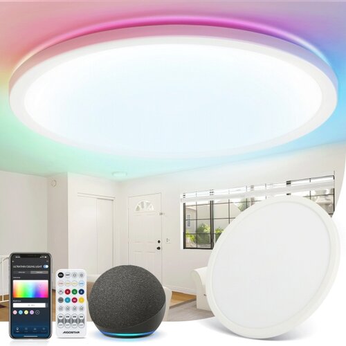  Brilagi - LED RGBW prigu&amp;scaron;iva plafonska svetiljka VIBE LED/36W/230V 3000-6500K bela + daljinski upravljač Slike