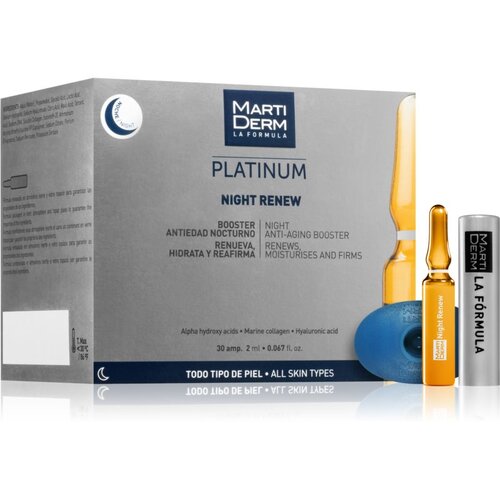 MARTIDERM Platinum Night Renew eksfolijacijski serum za piling u ampulama 30x2 ml Cijene