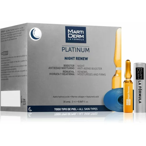 MARTIDERM Platinum Night Renew eksfolijacijski serum za piling u ampulama 30x2 ml