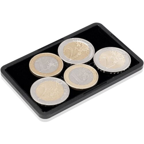 slimpuro Coin Card, etui za kovance za v tenke denarnice, shramba za kovance, 13 gramov, aluminij Cene