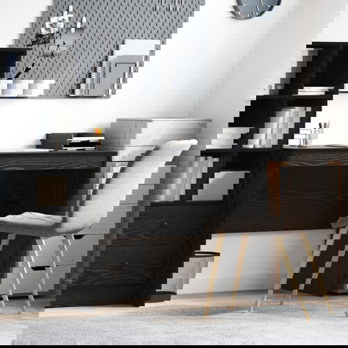 vidaXL Pisaći Stol Crni hrast Konstruirano drvo 100 x 50 x 76 cm Cijene