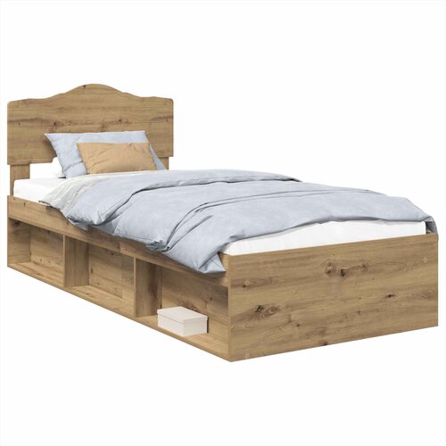 vidaXL Konstrukcija postelje Oreh 100 x 200 cm Masivno borovo les, (5000123227) Cene