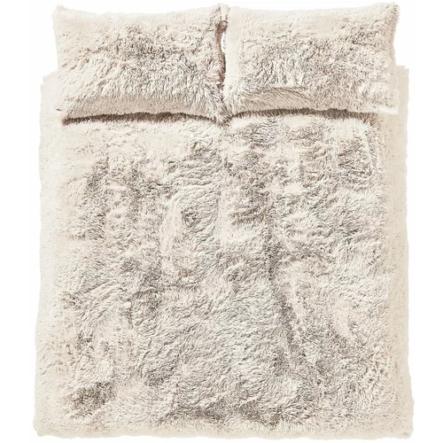 Catherine Lansfield Krem posteljina za bračni krevet-za produženi krevet od mikropliša 230x220 cm Cuddly –