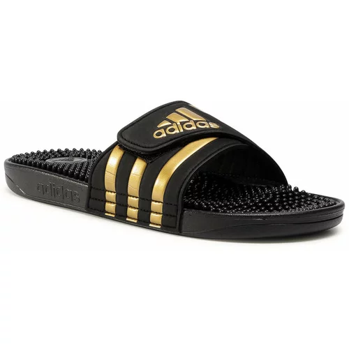 Adidas Natikače s potpeticom 'Adissage' zlatna / crna