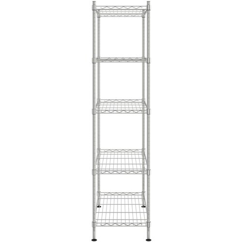 Police za odlaganje s 5 razina 90x35x180 cm kromirane 250 kg Slike
