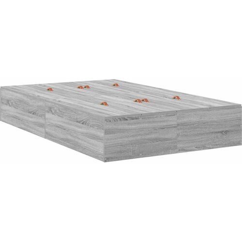  Krevet s ladicama Siva Sonoma 120 cm Konstruirano drvo Slike