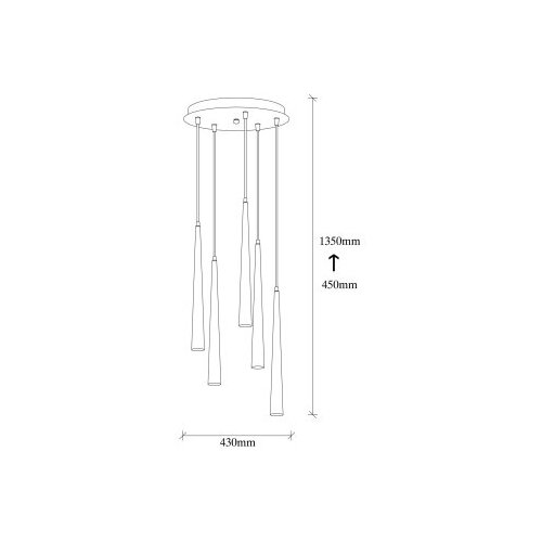 Opviq Uğur - 6073 Black Chandelier Cene