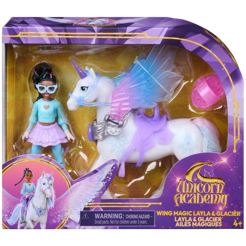 Unicorn Academy Wing Magic Layla in Glacier, gibljiva lutka Slike