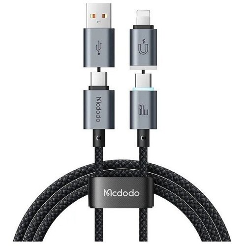 McDodo CA-9920 Kabl 4IN1 USB-A/C NA USB-C/LIGHT, MAGNETNI, 1,2M Slike