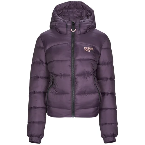 Superdry SPORTS PUFFER BOMBER JACKET Ljubičasta