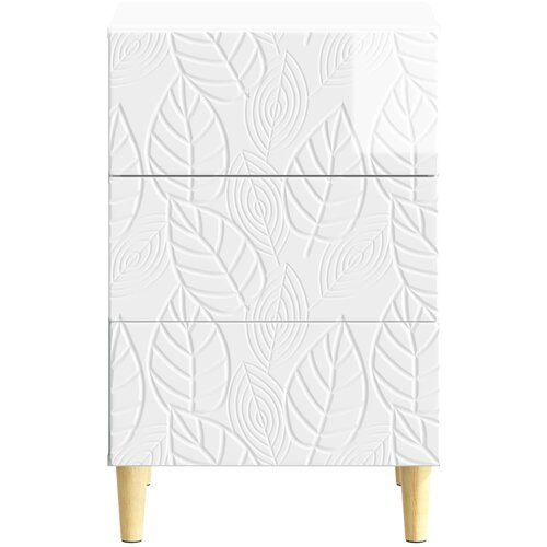  Noćni ormarić Bijela visokog sjaja 43 x 39,5 x 66,5 cm Slike