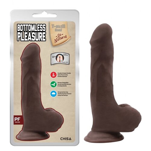  Dildo Bottomless Pleasure, 20cm, Braon Slike