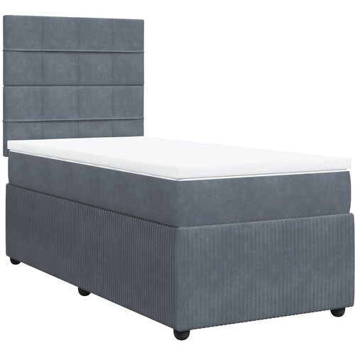 Maison Chic Box spring postelja - Vzmetna postelja z vzmetnico temno siv 90x190 cm žamet SL10602, (21903792) Cene