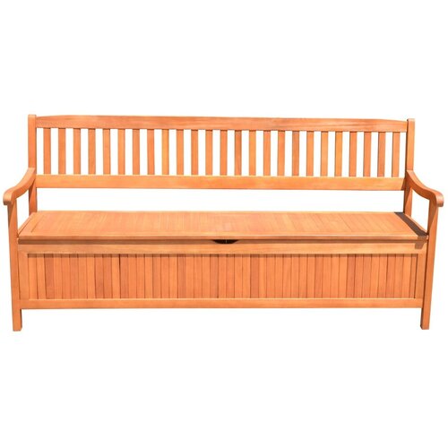 Garden Pleasure Vrtna klop s prostorom za shranjevanje iz evkaliptusovega lesa Garden Pleasure Houston, dolžina 187 cm Slike