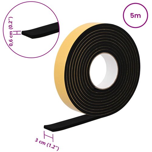  Samoljepljiva pjenasta traka 10 pcs Crna 30mm x 5m CR pjena Slike