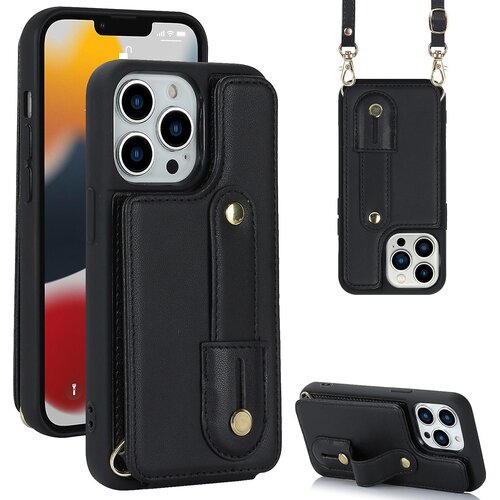 INORCO Za iPhone 12/12 Pro, ovitek za telefon, nosilec kartice, zapestnica, stojalo, PU usnje + ovitek za telefon TPU, (22033058) Slike