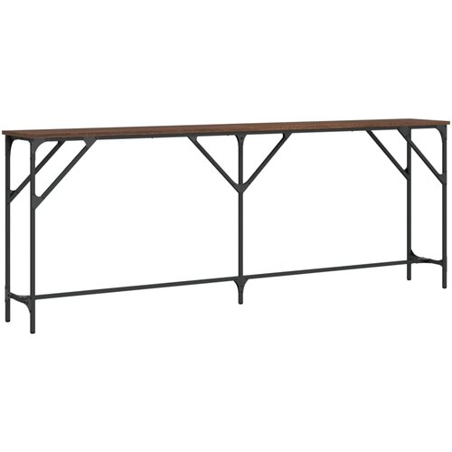 Maison Chic konzolna miza - miza ob steni rjav hrast 200x29x75 cm inženirski les, (21785921) Cene