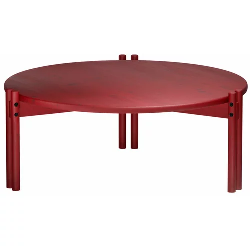 Karup Design Rdeča okrogla mizica iz masivnega bora ø 80 cm Sticks –