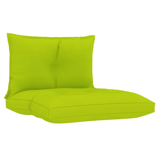 Jastuci za sofu od paleta 2 kom jarko zeleni od tkanine