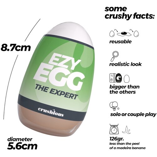 Crushious Ezy Egg The Expert - masturbatorsko jajce (barva kože) Slike