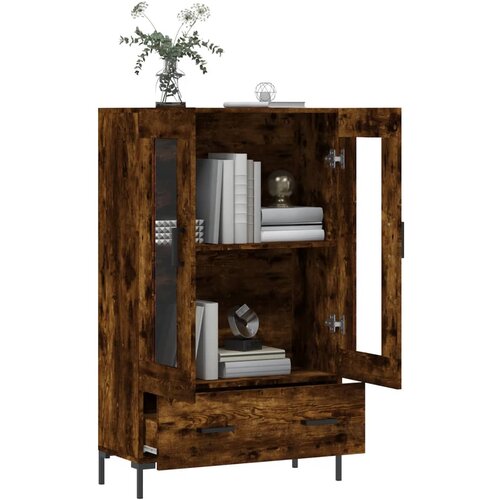  Visoka komoda boja hrasta 69,5 x 31 x 115 cm konstruirano drvo Slike