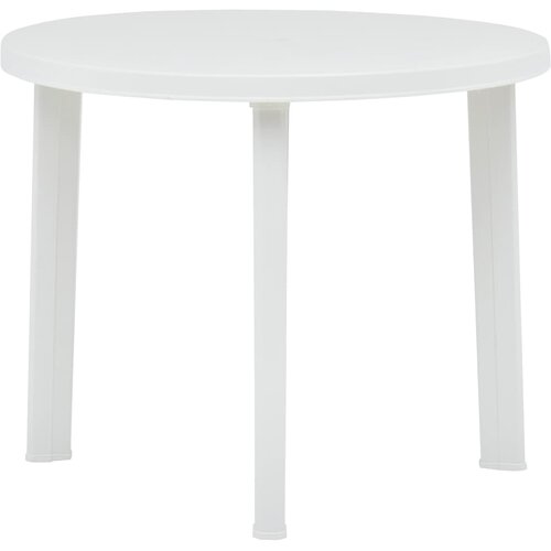 vidaXL Vrtna miza bela 89 cm plastika, (20625401) Cene