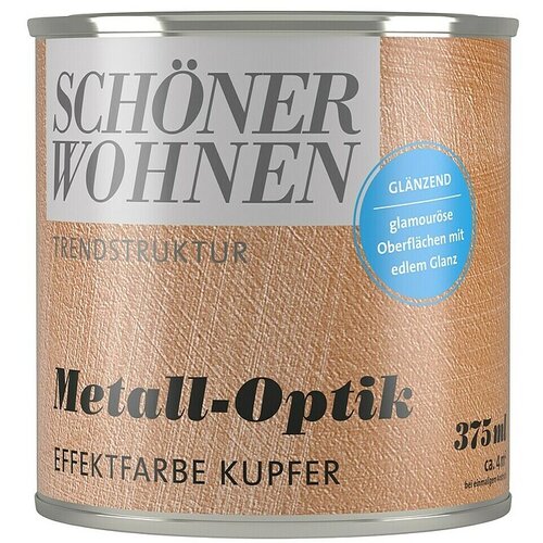 SCHÖNER WOHNEN-Farbe Trendstruktur Barvni dekorativni omet (Bakrena, Sijaj, 375 ml) Cene