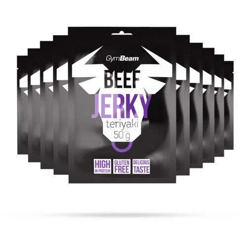 GymBeam Sušena govedina Beef Jerky 10 x 50  g teriyaki Cene