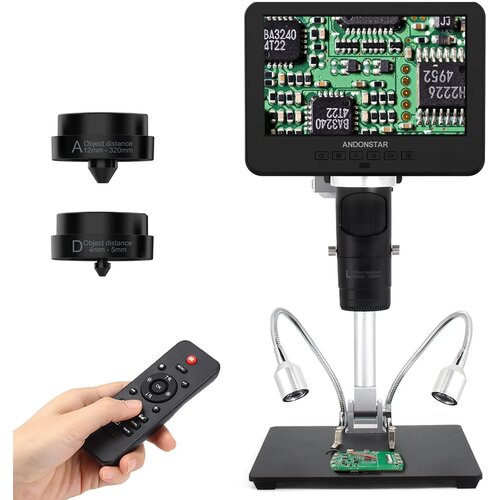ANDONSTAR Digitalni mikroskop, 2000X povečava, UHD 2160P video izhod, AD246S-M(7inch), (5000156772) Slike