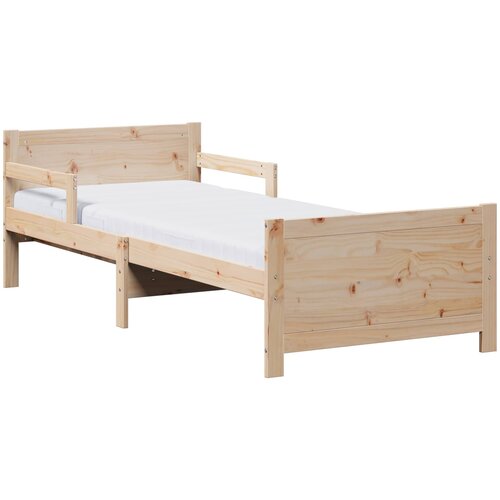  s produžetnim madracem s uzglavljem Smeđa 80 x 200 cm Slike