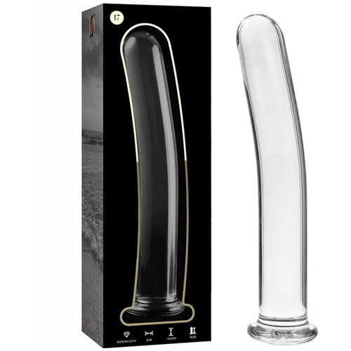 Ibiza Nebula Model 17 Dildo Borosilicate Glass 18.5x3cm Clear Slike