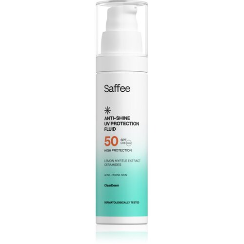 Saffee ClearDerm Anti-shine UV Protection Fluid SPF 50 za&scaron;čitni fluid za mastno k aknam nagnjeno kožo SPF 50 50 ml Cene