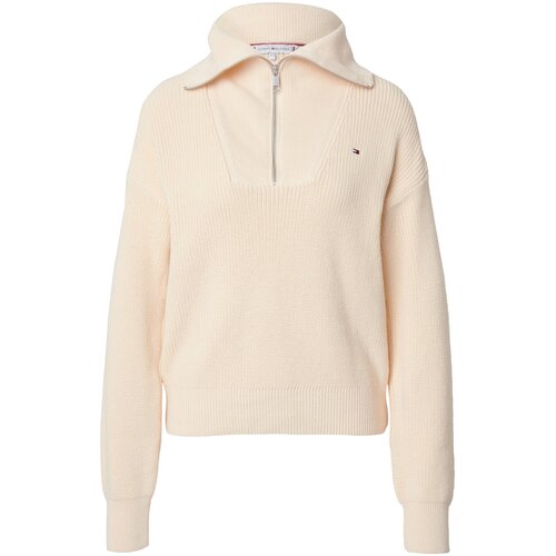 Tommy Hilfiger Pulover svetlo bež / mornarska / rdeča / bela Slike