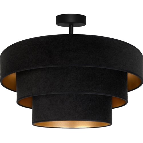 Brilagi plafonski luster luneta 1xE27/60W/230V prečnik 40 cm crna/zlatna Slike