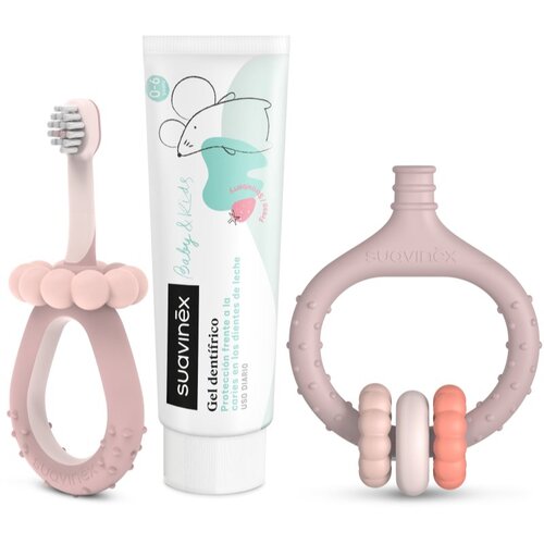 Suavinex Baby & Kids My First Dental Care Set poklon set za bebe i djecu Pink Cijene
