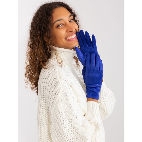 Fashion Hunters Cobalt Blue Elegant Winter Gloves Slike