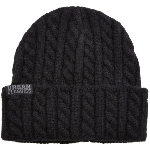 Urban Classics Cap with cable knitted black Slike