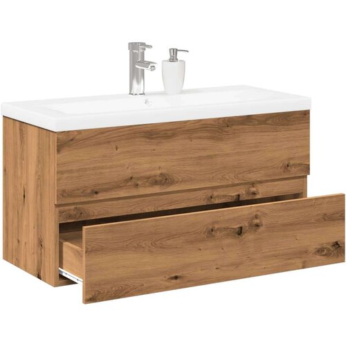 Ormarić s ugrađenim Lavabo - Umivaonikom boja hrasta 91x39 5x49 cm Cijene