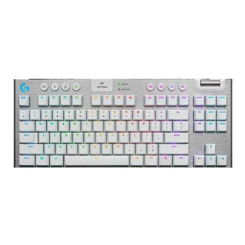 Logitech G915 X LIGHTSPEED TKL Wireless Gaming Keyboard WHITE US INTL TACTILE 920-012737 Cene