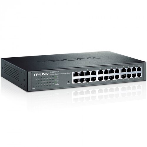 Switch TP-LINK 24-Port Gigabit Easy Smart , 24 10/100/1000Mbps RJ45 ports, MTU/Port/Tag-based VLAN, QoS, IGMP Snooping Cijene